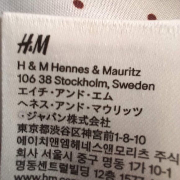 H&M Grey Fit & Flair Scoop Neck Dress Burgundy Polka Dot Lining Size 8 - Picture 13 of 14